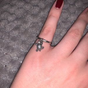 James Avery turtle dangle ring